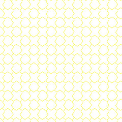 Seamless Light Yellow Geometric Line Pattern on White Background