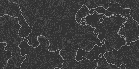  black and white topographic map with contour lines and varying elevations Topographic Contour Map Background. © NILUFA