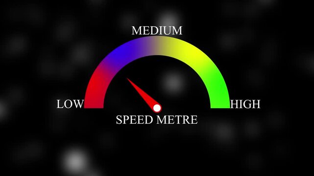 Speed metre Level Measuring animation. motion animation on a transparent background alpha channel. Motion graphics of level miter concept.