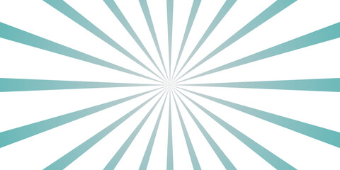 Obraz premium Teal and white radial sunburst background with a clean graphic style and energetic radiating lines turquoise