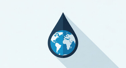 Obraz premium A blue and white globe inside a water drop