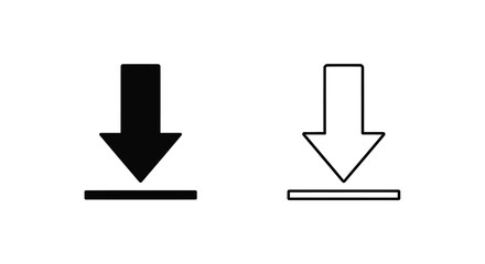 Fototapeta premium Download Arrow Icon Set Vector