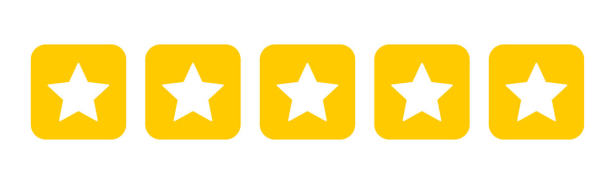 Five star rating icon
