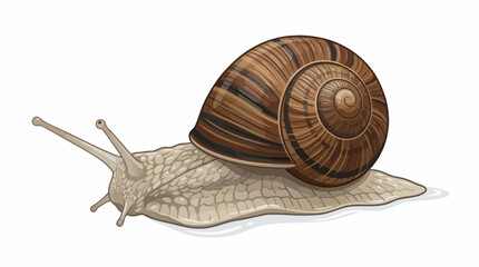 vector snail on a white background