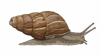 vector snail on a white background