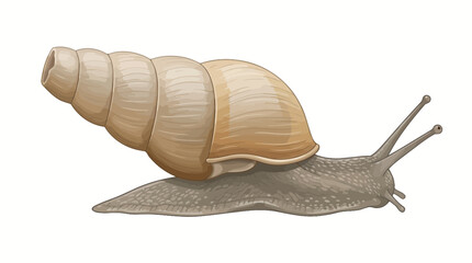 vector snail on a white background