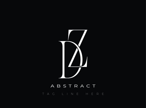 DZ Abstract Monogram. Corporate identity and premium design projects seeking a refined modern look.