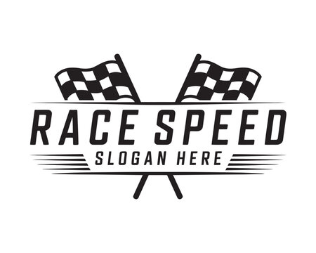 Race flag design concepts icon, speed racing flag vector, simple illustration, motorsport symbol, race emblem icon, graphic design element, creative logo