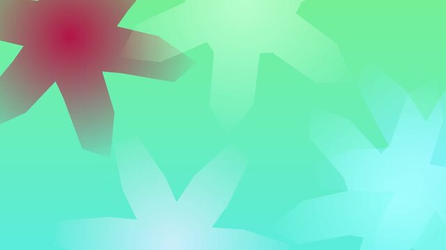 Abstract colorful background with blurred star shapes, creating a luminous vibrant pattern