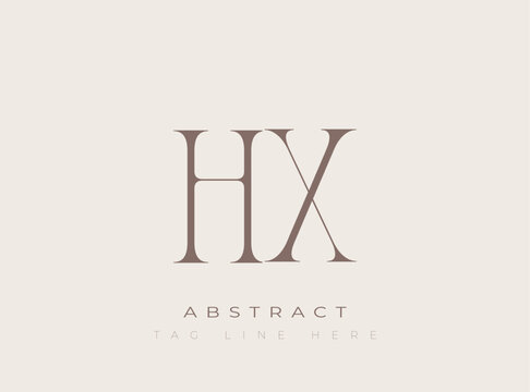 HX Abstract Monogram. Corporate identity and premium design projects seeking a refined modern look.