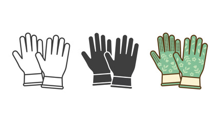 Fototapeta premium Gardening Gloves Set Isolated on White Background