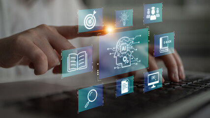 Artificial intelligence AI platform connecting training resources, AI search, dashboards and team...