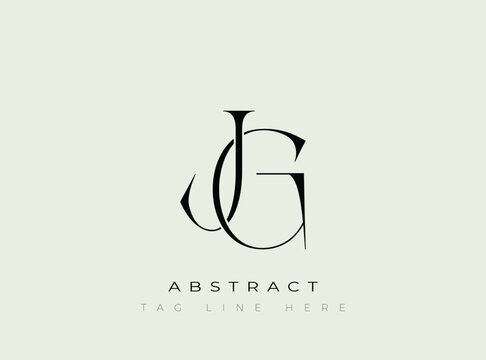 JG Abstract Monogram. Corporate identity and premium design projects seeking a refined modern look.