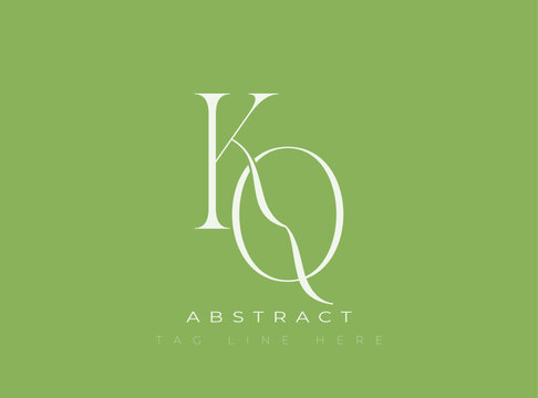 KQ Abstract Monogram. Corporate identity and premium design projects seeking a refined modern look.