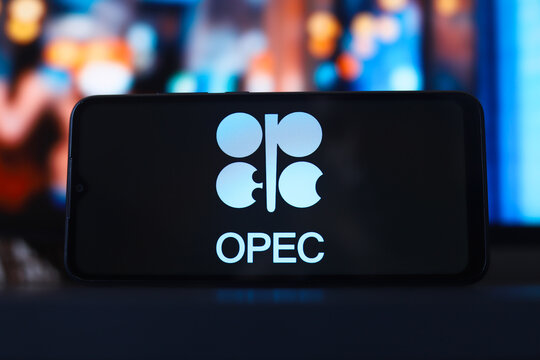 The Organization of the Petroleum Exporting Countries (OPEC) logo is displayed on a smartphone screen in this photo illustration in Ontario, Canada, on March 4, 2026