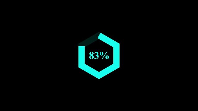 loading glitch circle animation on black background. Circular loading bar with glitch and noise. Display stuck animation