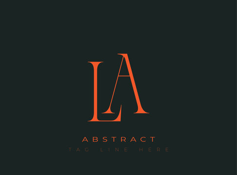 LA Abstract Monogram. Corporate identity and premium design projects seeking a refined modern look.