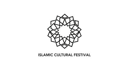 Islamic Cultural Festival Logo with Geometric Pattern