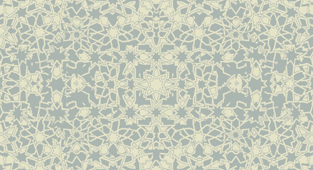 Intricate Geometric Pattern Texture - Pale Blue and Cream
