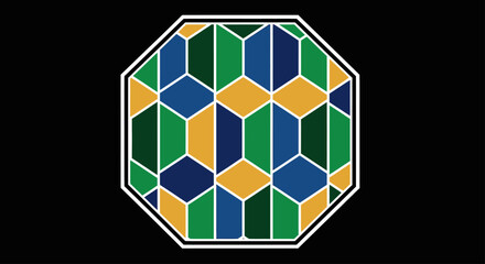 Abstract Geometric Octagon Pattern