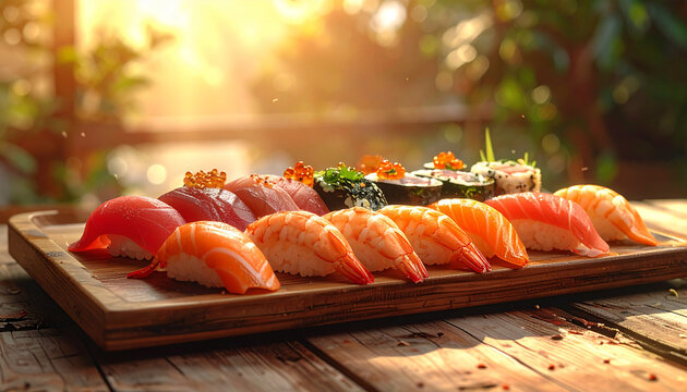 A gourmet dinner plate featuring a fresh grilled salmon steak served as a healthy seafood dish with vibrant red vegetables and gourmet garnishes