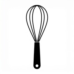 Fototapeta premium Stainless steel wire whisk isolated on white background for baking and cooking tools