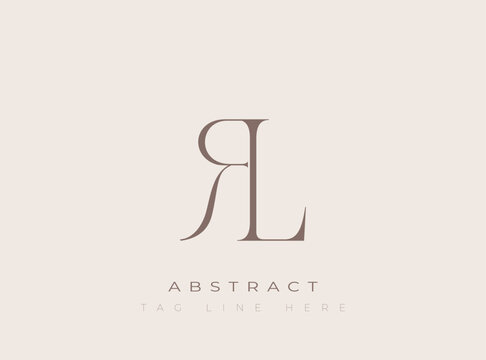RL Abstract Monogram. Corporate identity and premium design projects seeking a refined modern look.