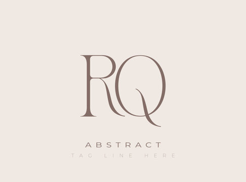 RQ Abstract Monogram. Corporate identity and premium design projects seeking a refined modern look.