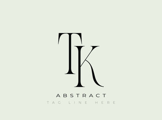 TK Abstract Monogram. Corporate identity and premium design projects seeking a refined modern look.