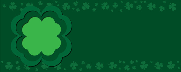Fototapeta premium st patrick day background with green shamrocks and clover pattern