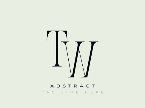 TW Abstract Monogram. Corporate identity and premium design projects seeking a refined modern look.