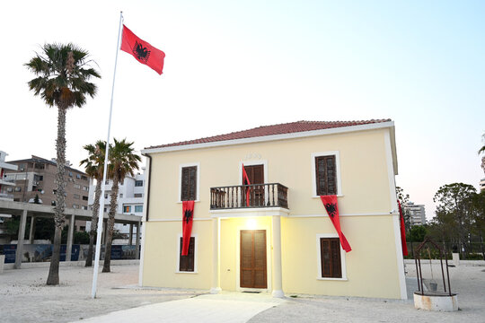 Vlora, Albania - June 19, 2025: National Museum of Independence in Vlora, Albania.