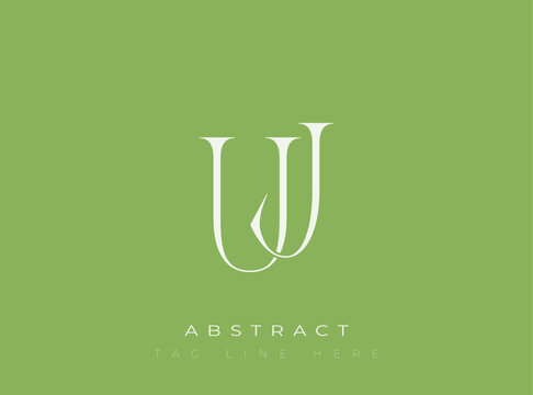 UJ Abstract Monogram. Corporate identity and premium design projects seeking a refined modern look.
