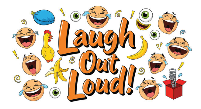 Set of 13 laughing emoticon icons vector