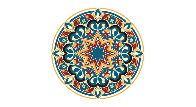 Intricate Islamic Geometric Pattern Mandala
