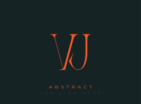 VJ Abstract Monogram. Corporate identity and premium design projects seeking a refined modern look.