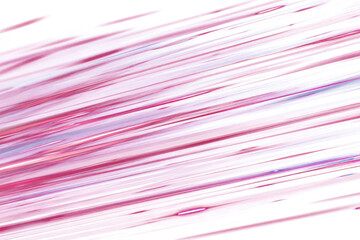 Abstract image of multiple glowing red and pink diagonal light streaks on transparent background