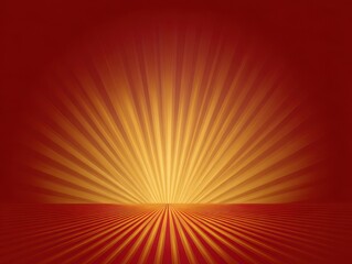 Obraz premium golden sunburst rays isolated on a red background