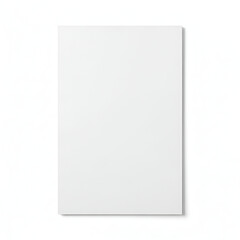Blank White Rectangular Paper Sheet With Subtle Shadow on a White Background Minimalist Design Concept for Copy Space and Graphic Elements