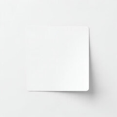 Minimalist Clean White Square Paper Note Attached to a Light Gray Textured Background with Subtle Shadows and a Gentle Curve on the Top Right Corner