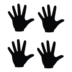 Obraz premium Human palm hand icon isolated on white background, hand gesture symbol for communication, support, protection, and healthcare service