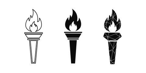 Obraz premium Torch Icons Set
