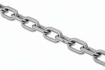 Fototapeta premium Close-up of metal chain links silver
