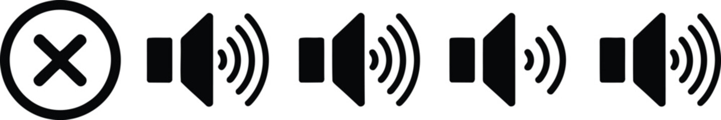 Obraz premium Graphic representation of a closed audio channel with multiple speakers Vector