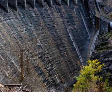 Cheoah Dam on the Little Tennessee River in North Carolina, USA