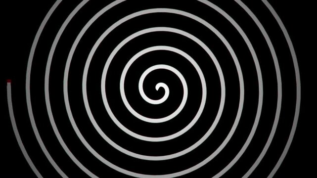 black and white spiral animation