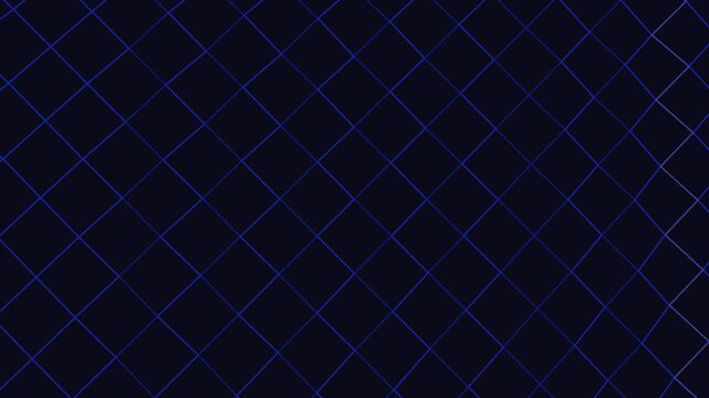 Blue zigzag glowing grid lines animation on black background futuristic digital network motion background