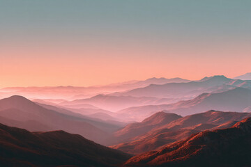 Obraz premium sunrise in the mountains