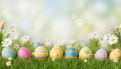 Fototapeta premium Easter Eggs Background 