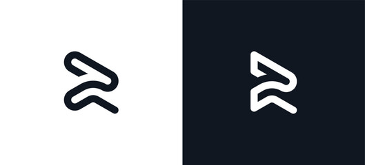 initial Letter R logo icon design. Vector symbol illustration template